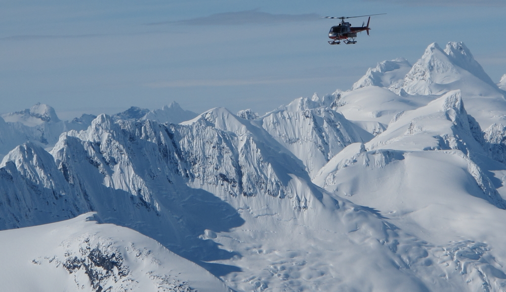 Helicopter on approach to pick up at the LZ